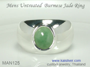 green gem ring for men jade