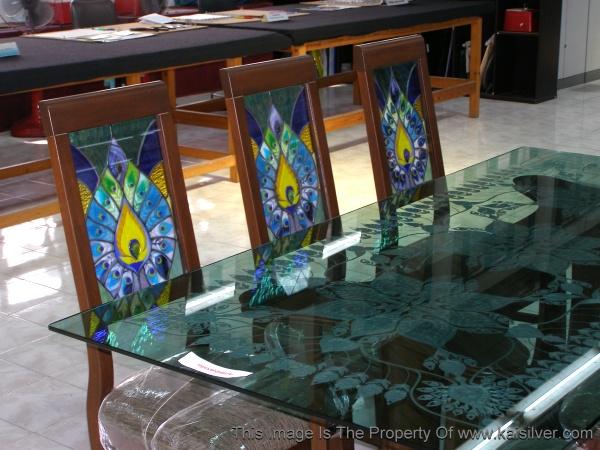 stained glass chairs, antique style furniture